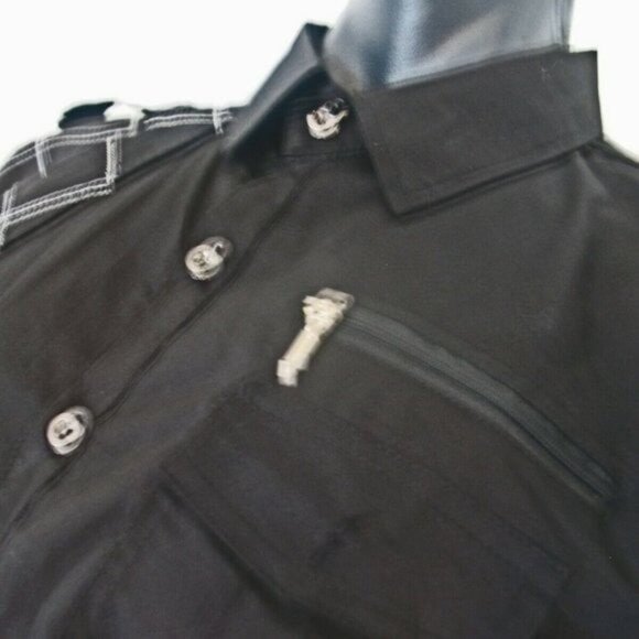 jeansian Men's Slim Fit Long Sleeves Casual Button - Picture 6 of 12